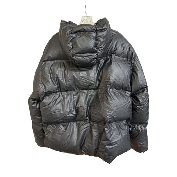 Prada XL Black Hooded Puffer Jacket With Graphene Padding Technology & Zipper Cl - Picture 2 of 16